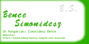 bence simonidesz business card